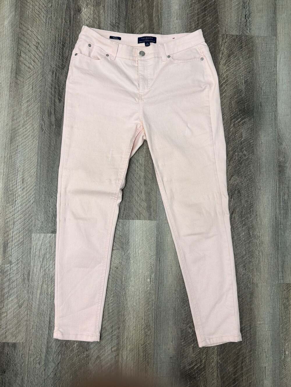 Talbots Simply Flattering 5-Pocket Jegging Light Pink Denim Size 10P